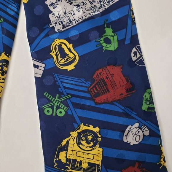 Vintage 1994 Steam Trains 100% Silk Necktie Ties Career Wear Railroad Trains - Picture 3 of 13